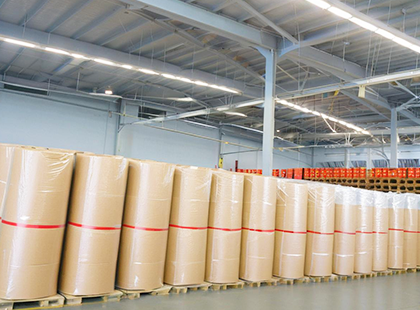 Sistema de embalagem de roll jumbo automatizado