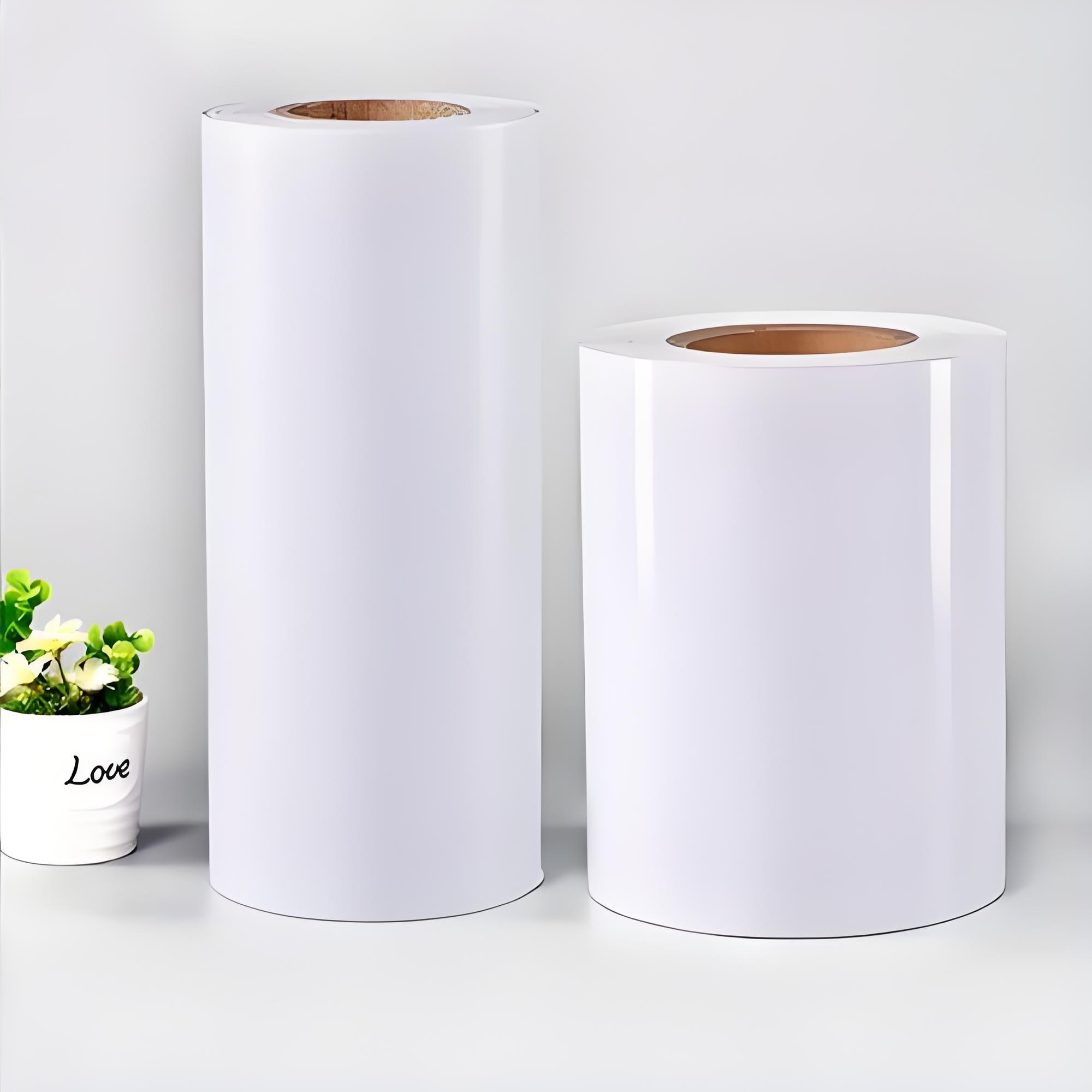 Etiqueta branca brilhante PVC